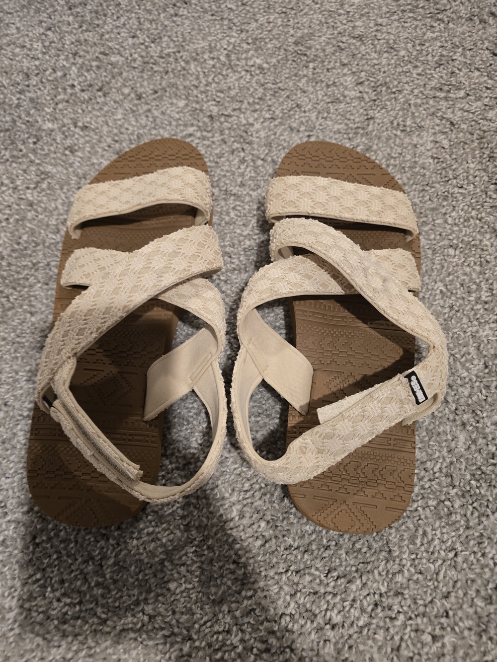 Women's Beige Luk Ees Strappy Comfort Sandals